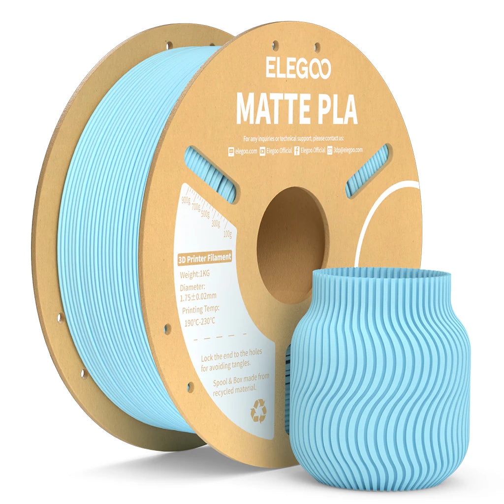 Elegoo - PLA Matte - 1,75 mm - 1 kg - Ice Blue