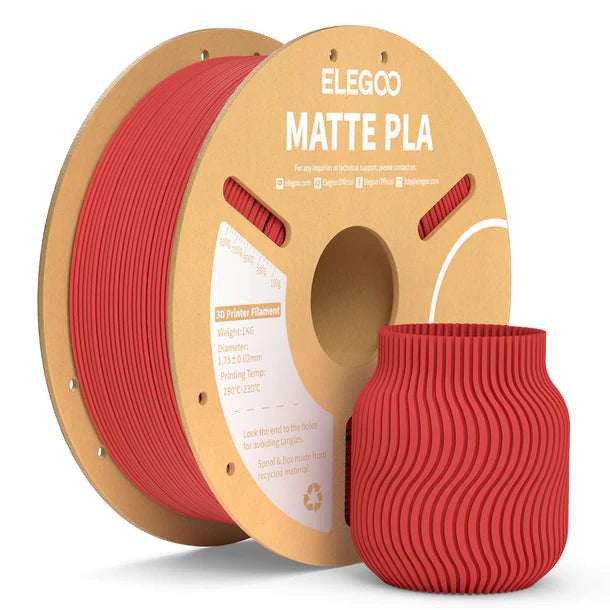 Elegoo - PLA Matte - 1,75 mm - 1 kg - Ruby Red