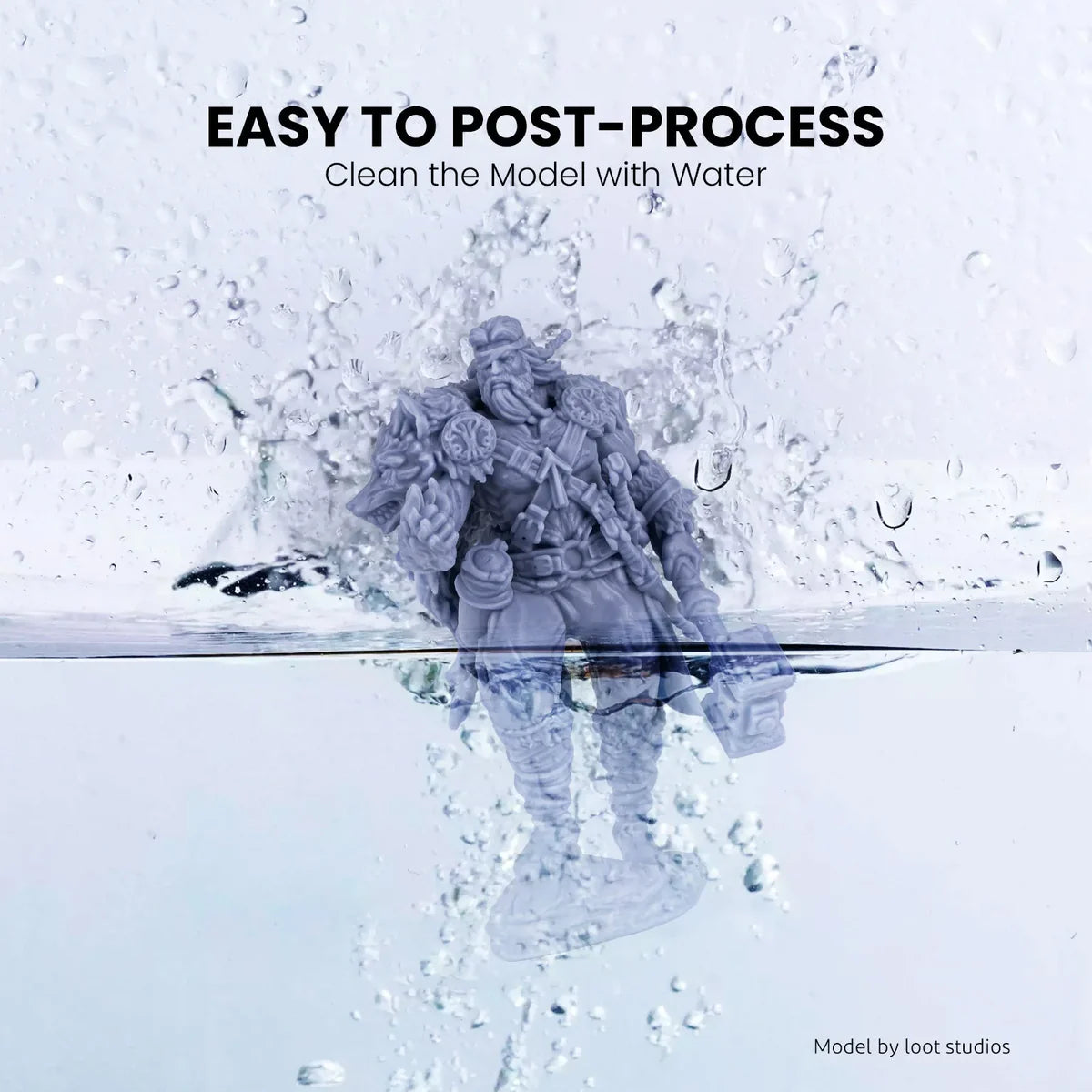 Elegoo water-washable Resin - 1 kg - Smoky Black