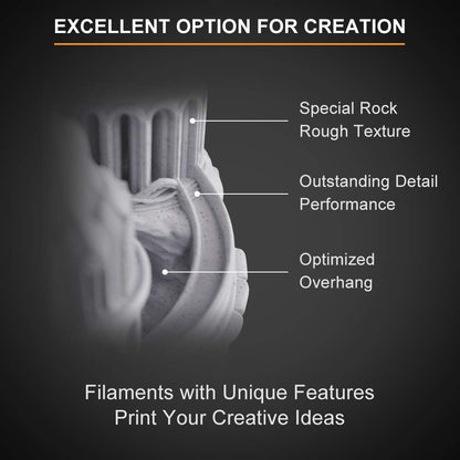 Overture - Rock PLA Filament - 1 kg - 1,75 mm - White Rock