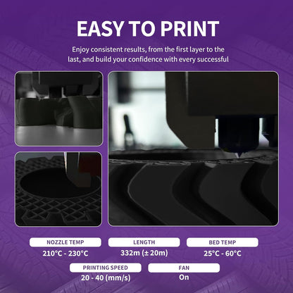 Overture - TPU 95A Filament - 1 kg - 1,75 mm - Black