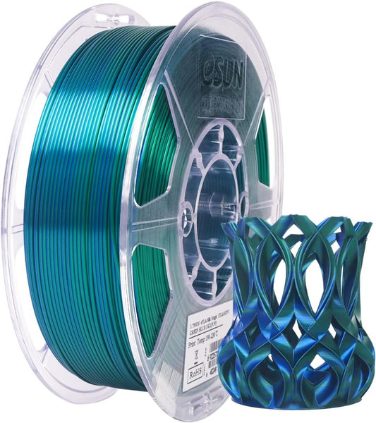 eSUN - eSilk Magic Dual-Color 1 kg 1,75 mm - Green/Blue