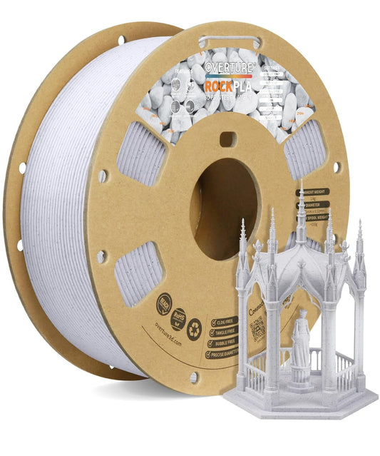 Overture - Rock PLA Filament - 1 kg - 1,75 mm - White Rock