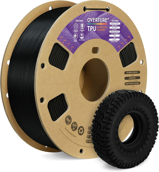 Overture - TPU 95A Filament - 1 kg - 1,75 mm - Black