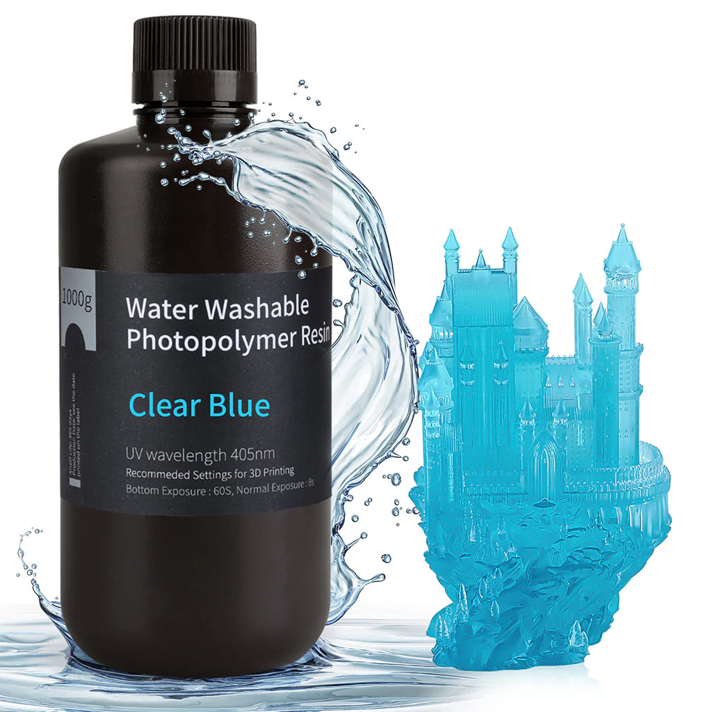 Elegoo water-washable Resin - 1 kg - Clear Blue