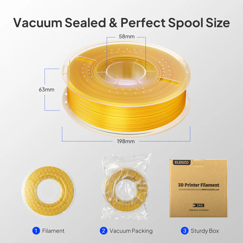 Elegoo - Silk PLA - 1,75 mm - 1 kg - Black Purple